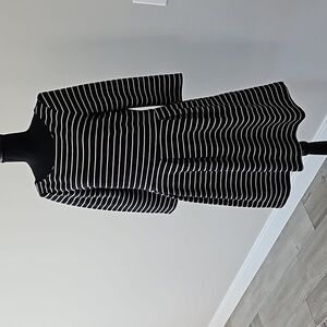 Banana Republic | Structured Long Sleeve Midi Stripped Dress | Womens 10